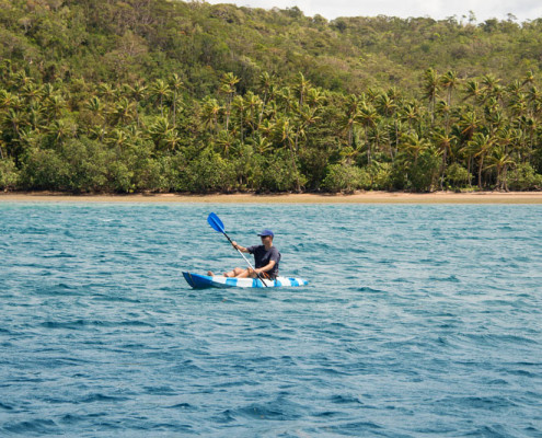 Fiji Kayaking to White Sand Beach