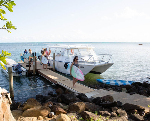 Fiji Surf Resort Home after a long day Surfing