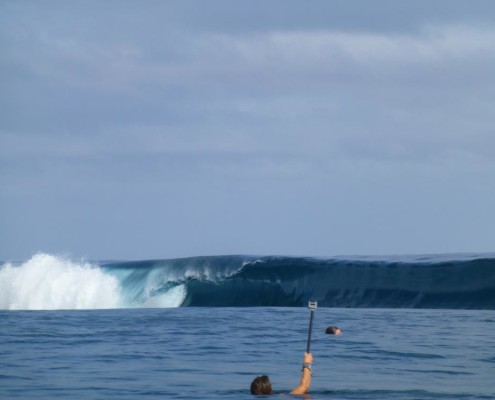 Surfing in Fiji Pipe Hungry